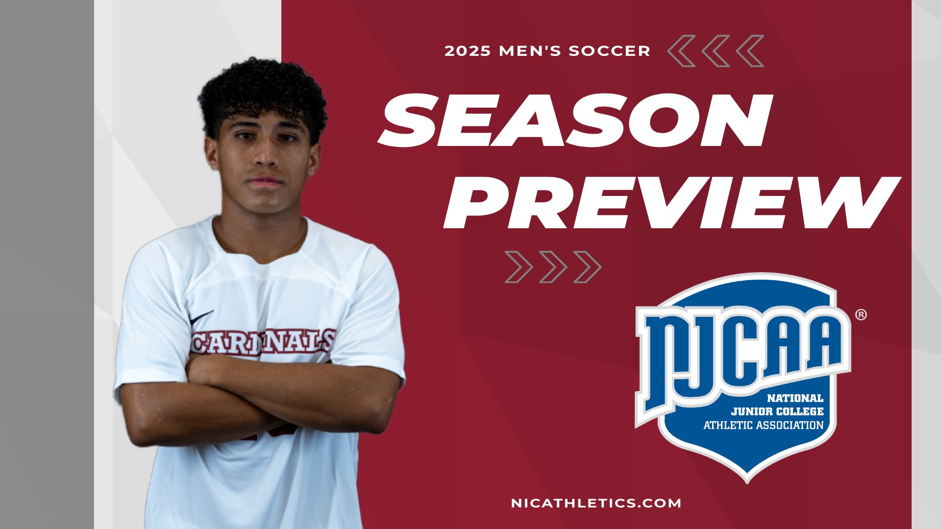 Season preview graphic featuring Daniel Gutierrez and NJCAA logo.